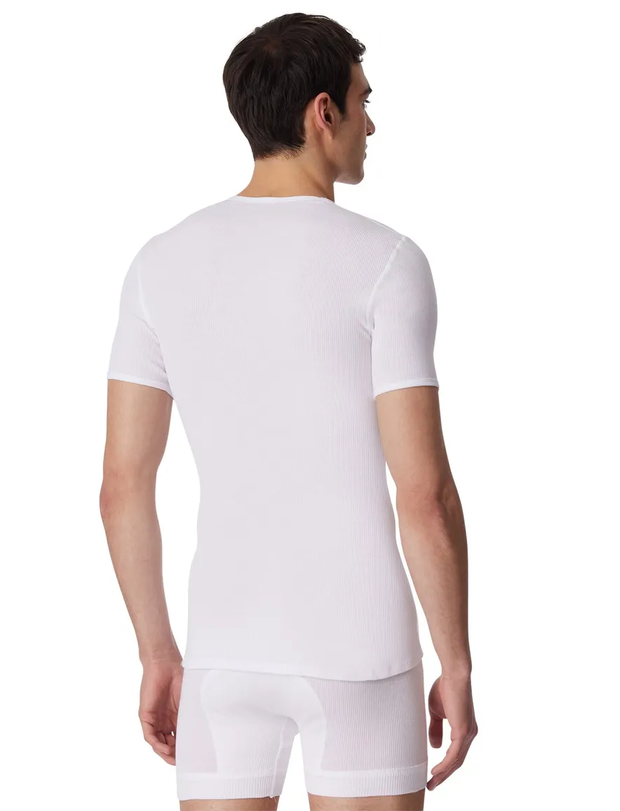Schiesser t-shirt Original Classics wit doppelripp