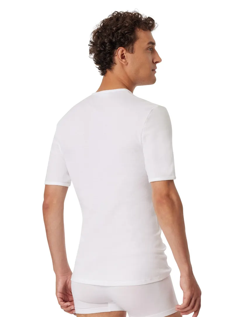 Schiesser t-shirt Original Classics wit effen katoen