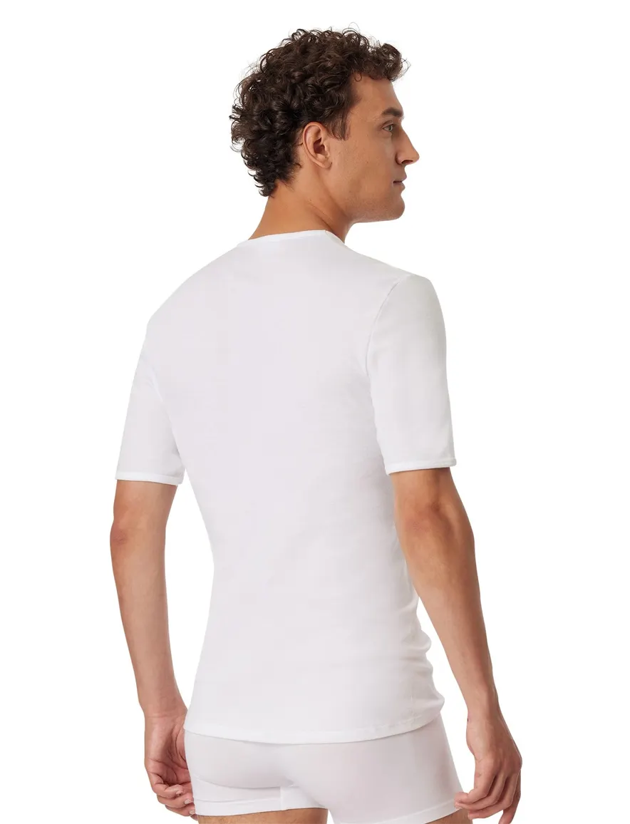 Schiesser t-shirt Original Classics wit effen katoen