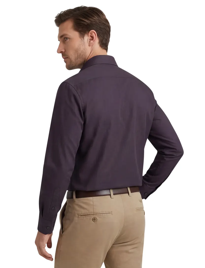 Aubergine zakelijk Olymp overhemd Luxor Modern Fit normale fit katoen