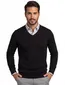 Olymp pullover zwart met v-hals merinwol