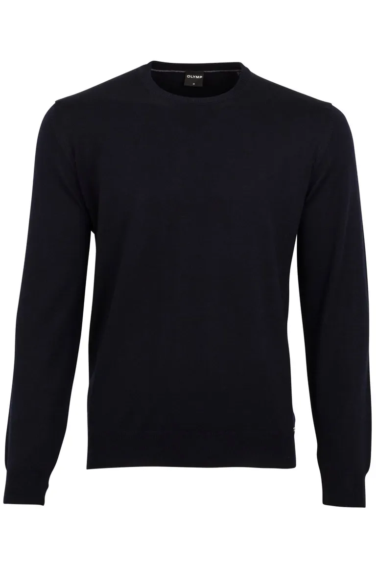 Olymp trui ronde hals navy merinowol