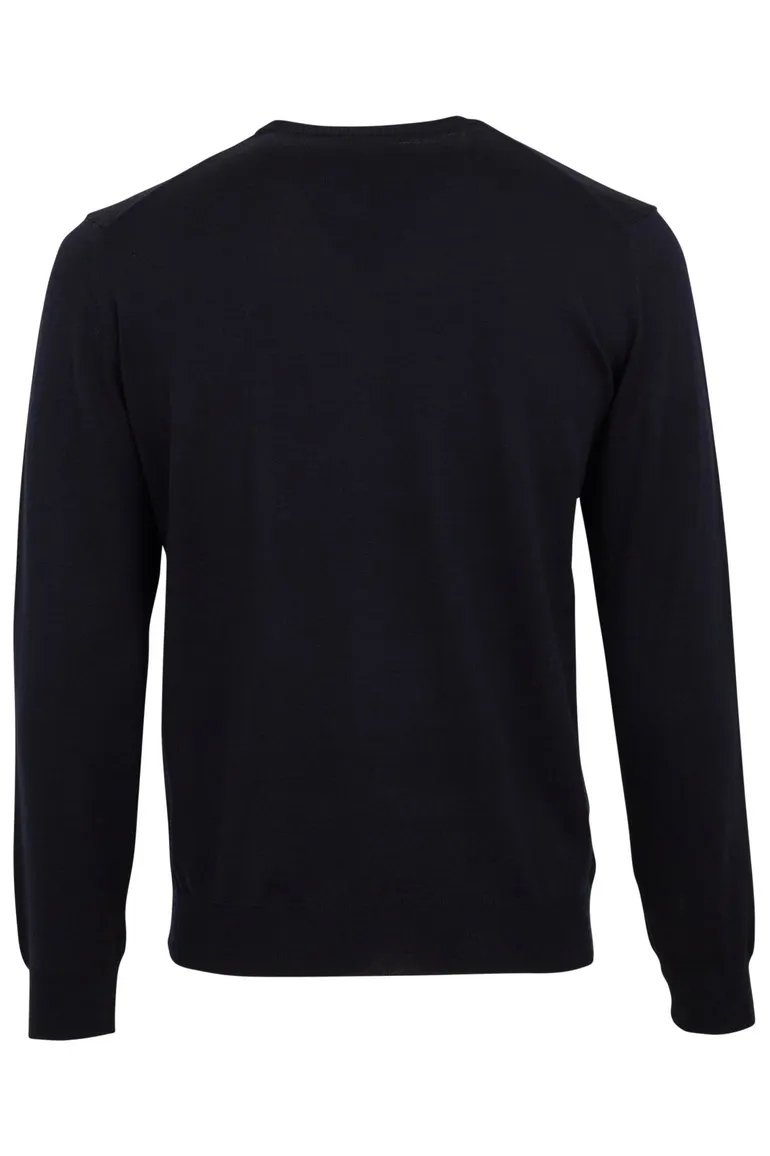 Olymp trui ronde hals navy merinowol