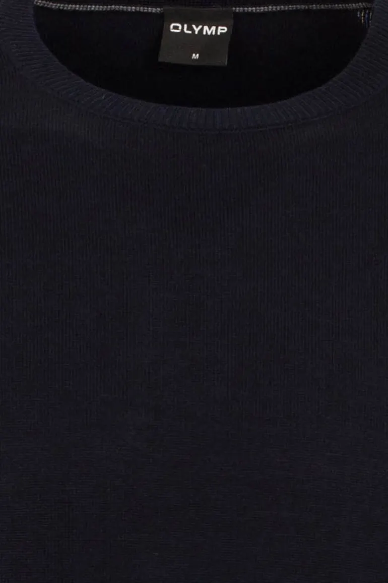 Olymp trui ronde hals navy merinowol