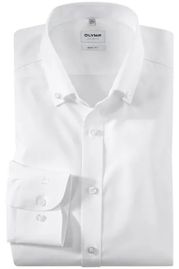 Olymp Olymp overhemd extra slim fit wit uni katoen
