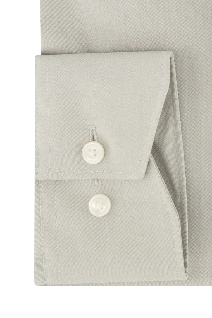 Katoenen Olymp overhemd Luxor comfort fit grijs