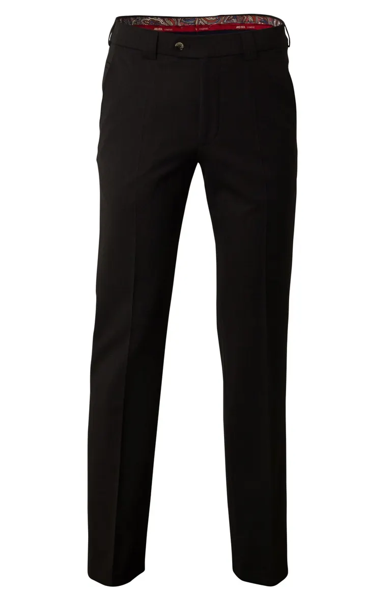 Meyer broek Roma dark grey red folklore dessin