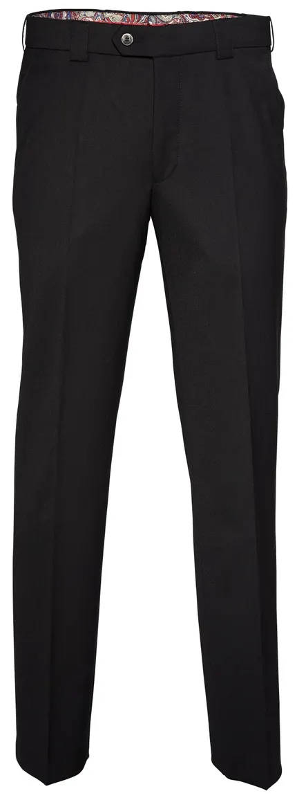 Meyer broek Roma zwart wol-menging