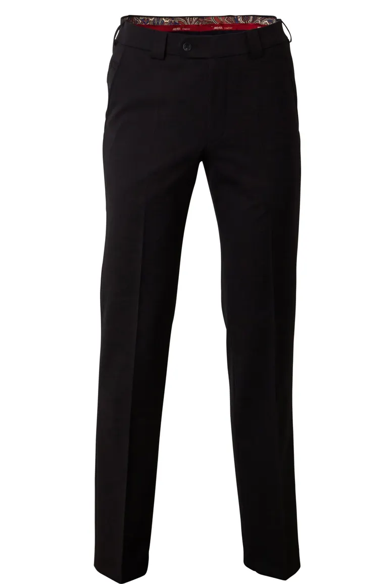 Meyer broek Roma midnight blue red flowers