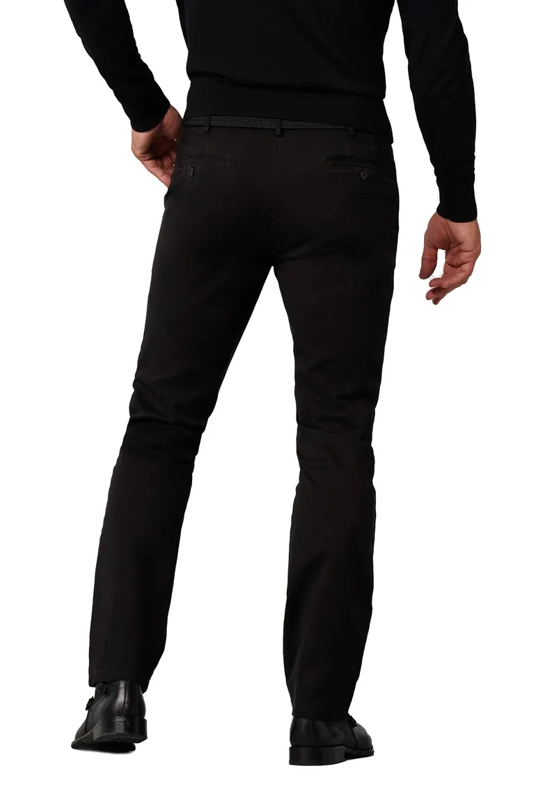 Pantalon Meyer flatfront zwart Roma