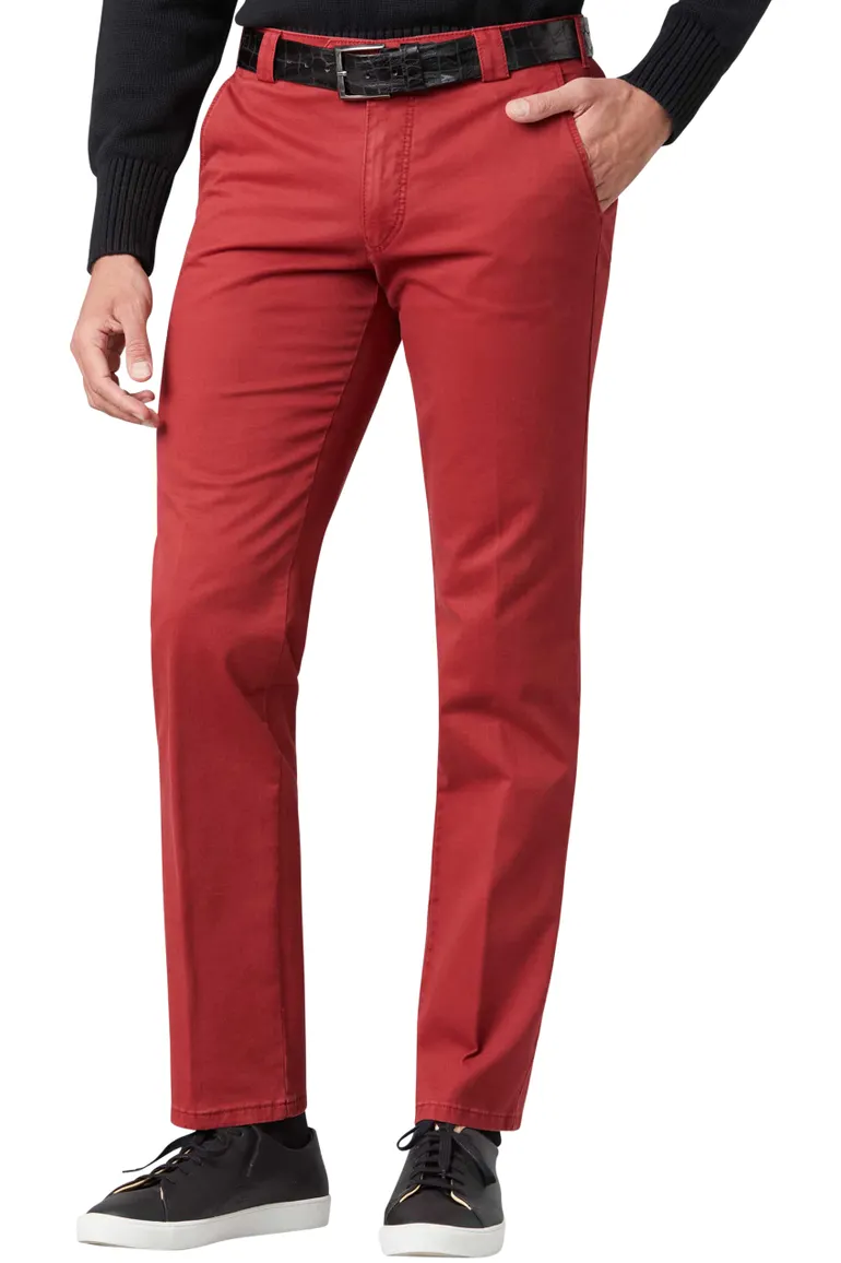 Meyer katoenen broek Roma rood effen katoen