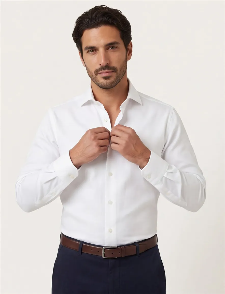Profuomo overhemd dress blank effen