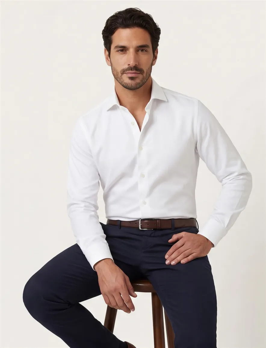 Profuomo overhemd dress blank effen