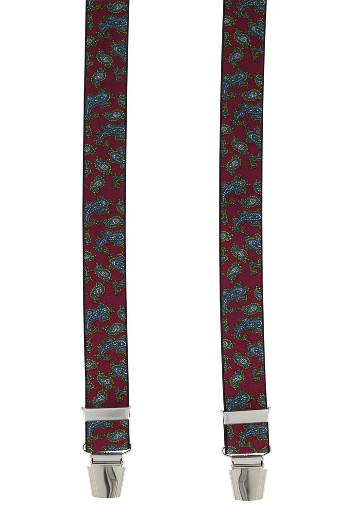 Bretels Lindenmann bordeaux paisley