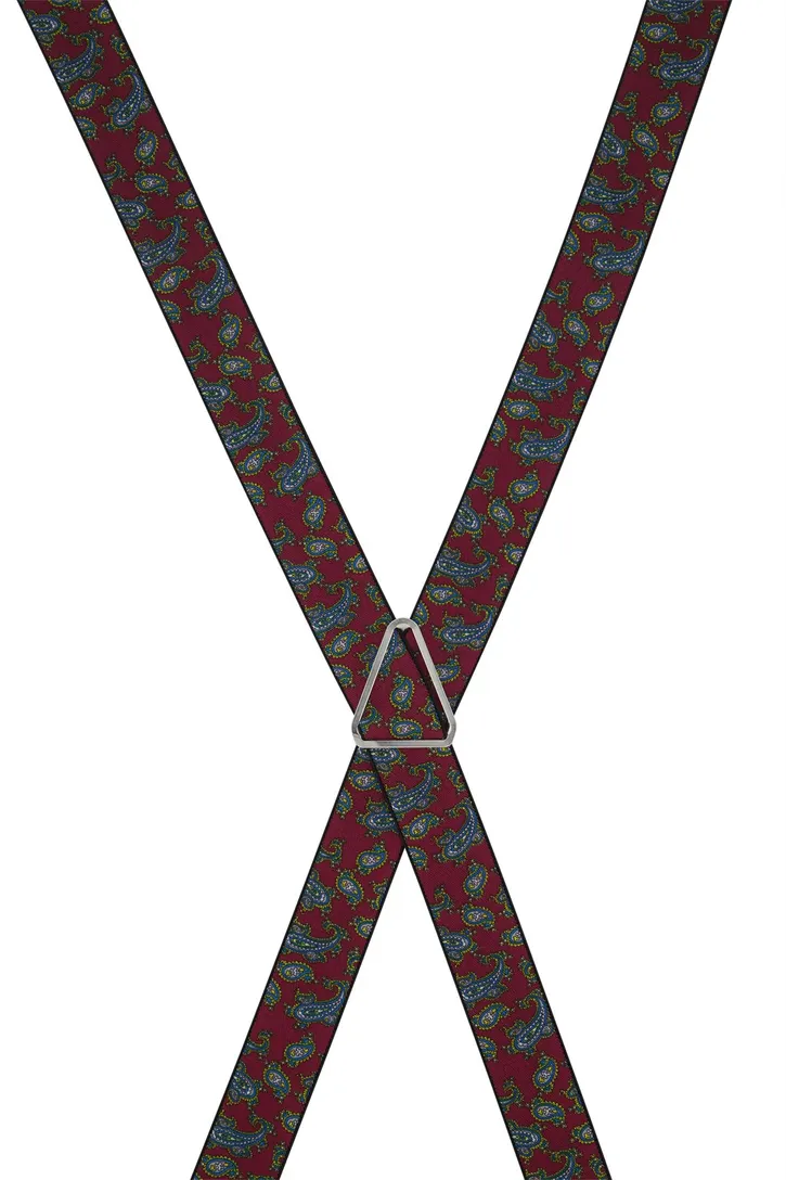 Bretels Lindenmann bordeaux paisley