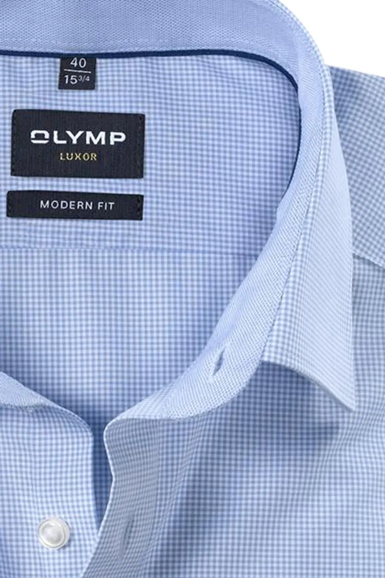 Olymp Luxor modern fit overhemd vichy ruit
