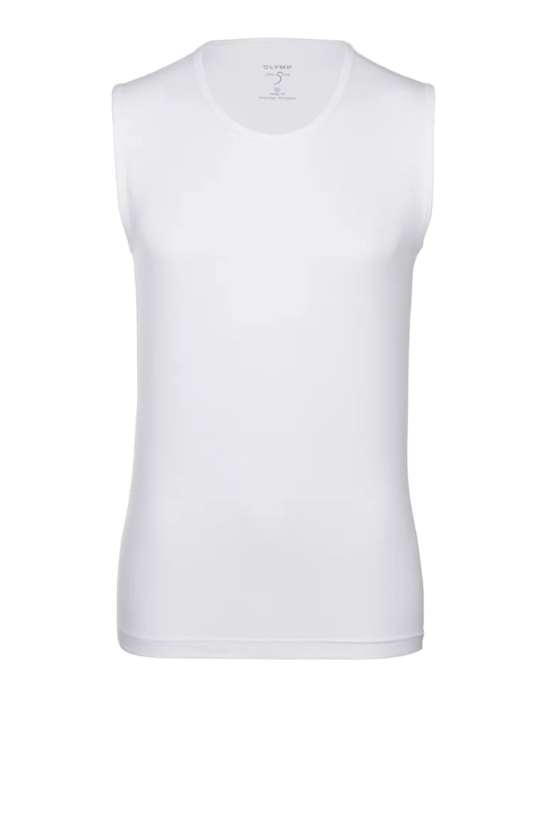 Olymp tanktop Level Five wit effen katoen