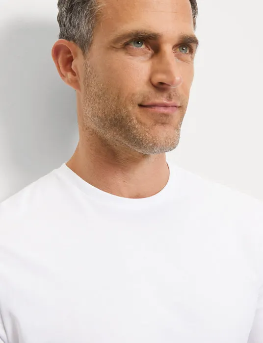 Olymp t-shirt effen katoen wit