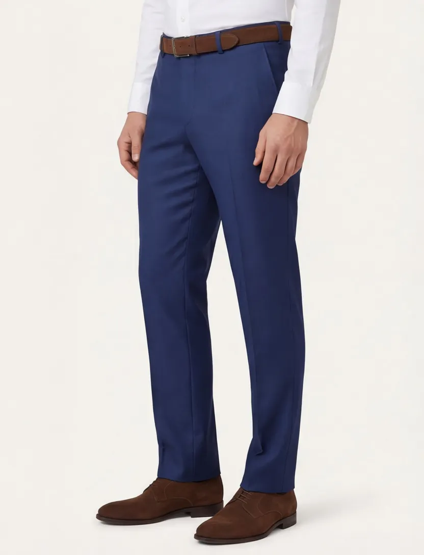 Roy Robson pantalon birdseye donkerblauw