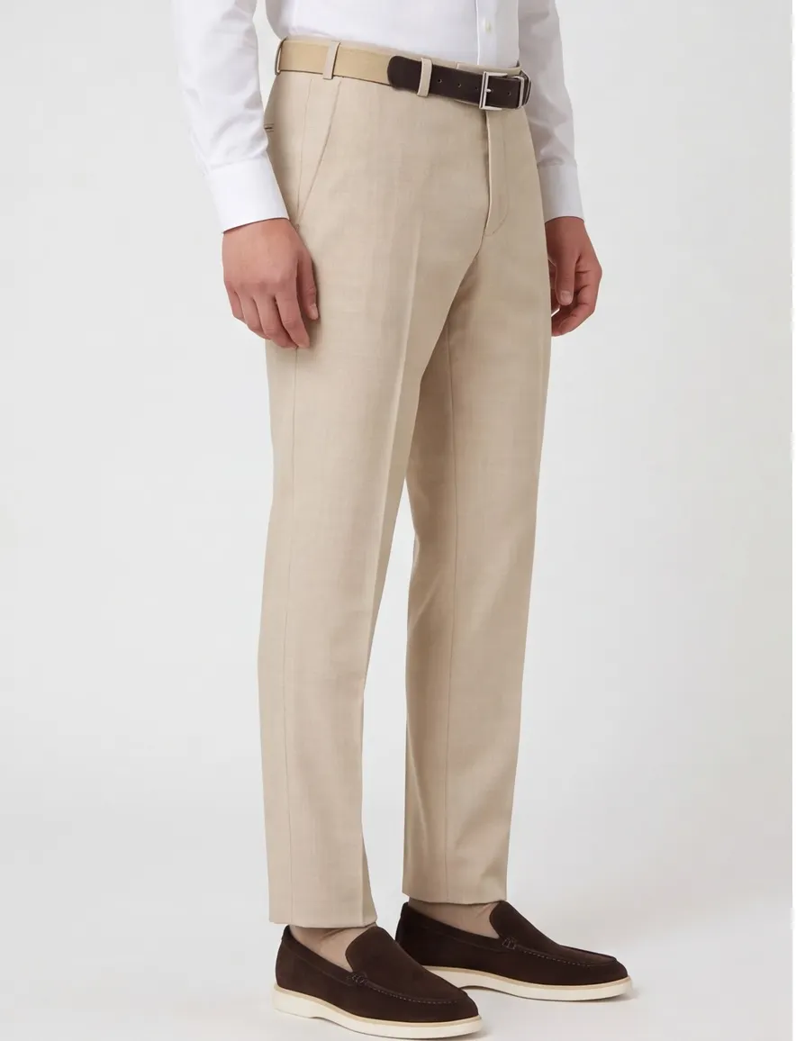 M.E.N.S. Pantalon wol beige Madrid