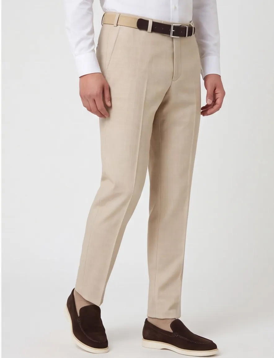 M.E.N.S. Pantalon wol beige Madrid
