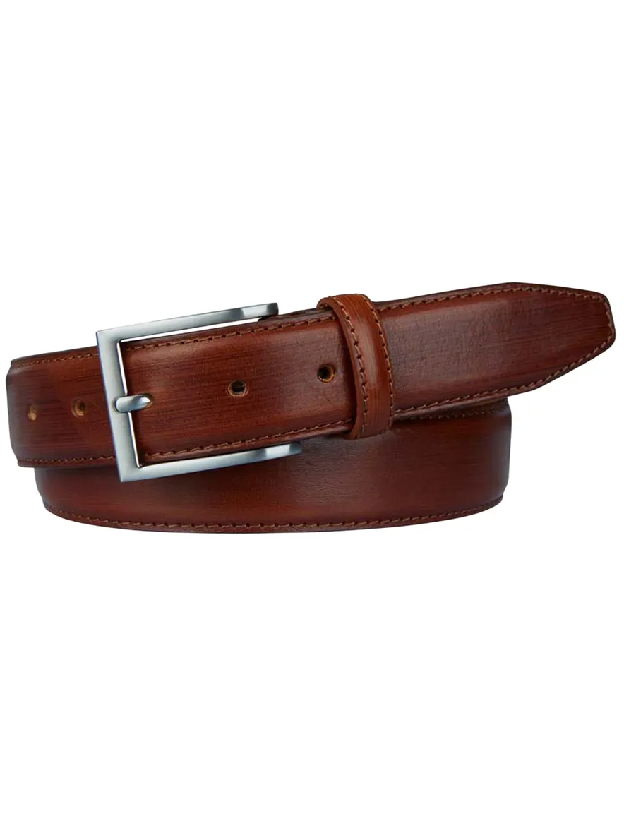 Profuomo riem cognac brown handpolish