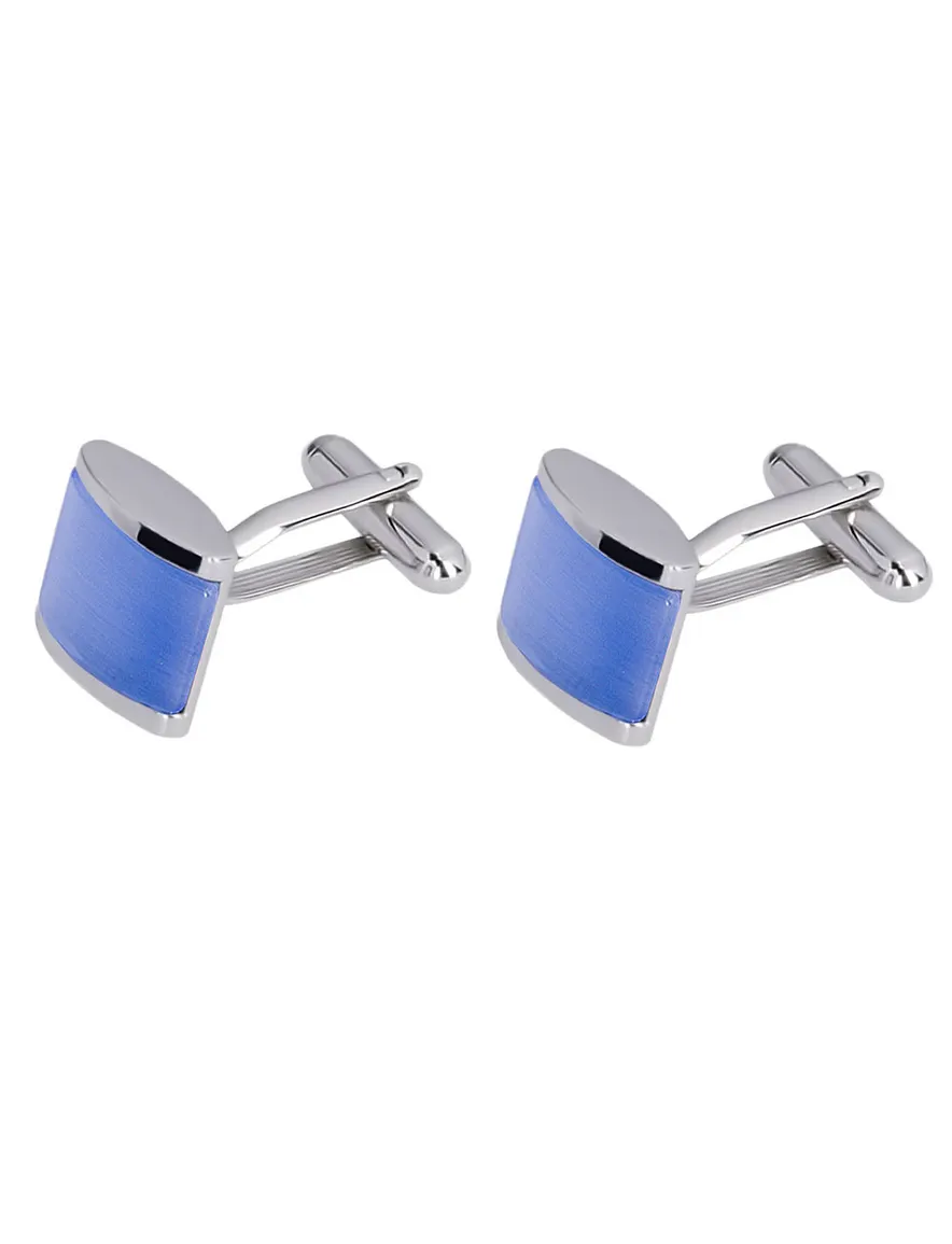 Profuomo manchetknopen blauw catseye