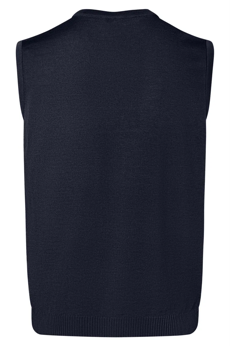 Maerz slipover navy merinowol v-hals