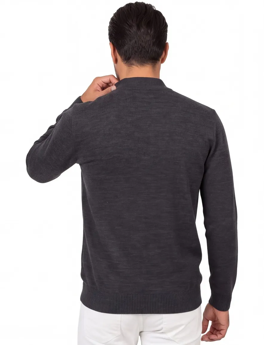 Maerz trui turtle neck antraciet merinowol