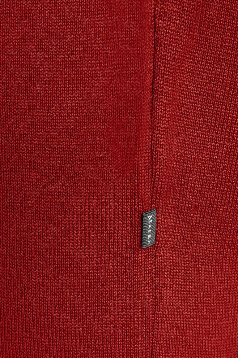 Maerz pullover rood merinowol v-hals
