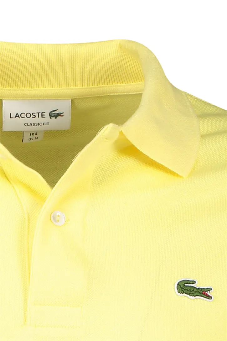 Lacoste polo geel effen katoen normale fit met logo