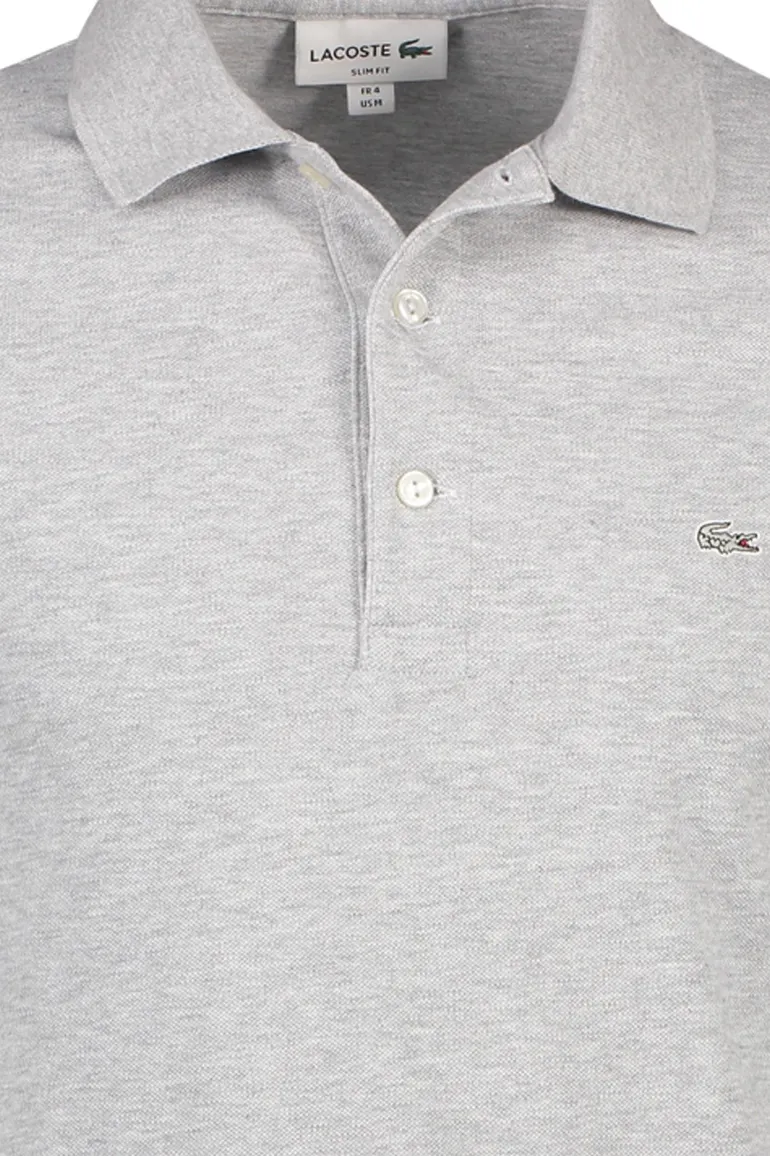 Poloshirt Lacoste grijs slim fit