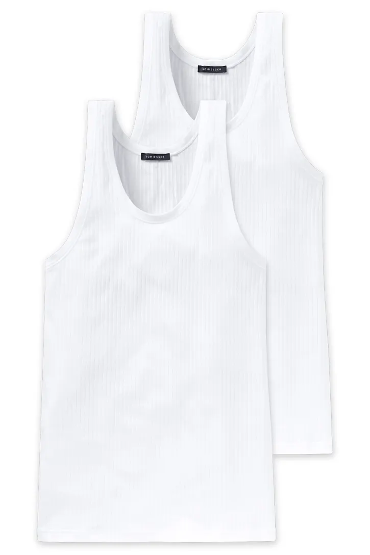 5=4 Schiesser hemd 2-pack wit Authentic