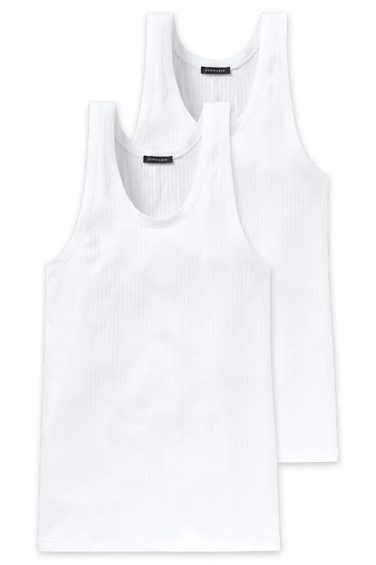 5=4 Schiesser hemd 2-pack wit Authentic
