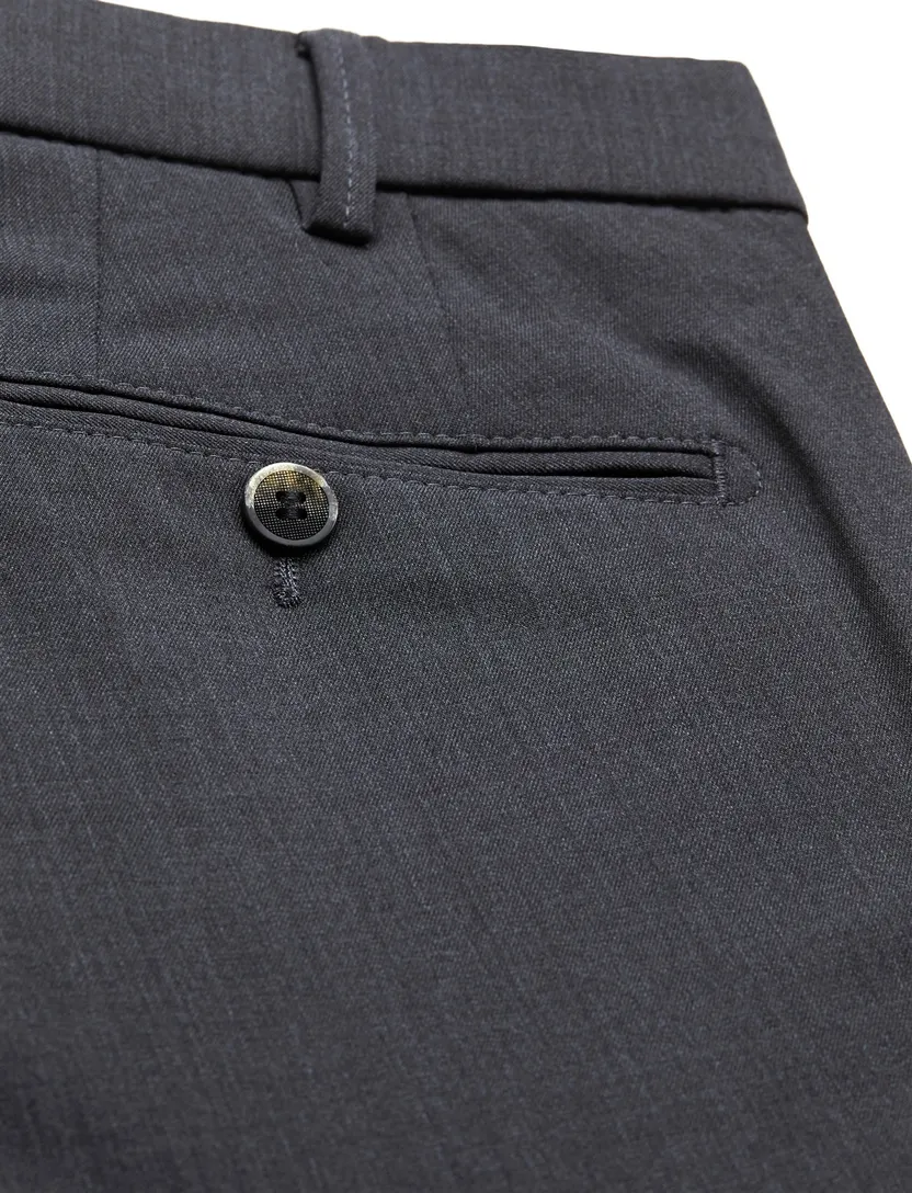 Meyer heren pantalon grijs effen wol Bonn