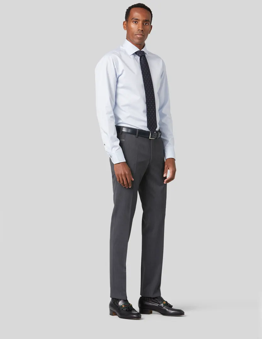 Meyer heren pantalon grijs effen wol Bonn