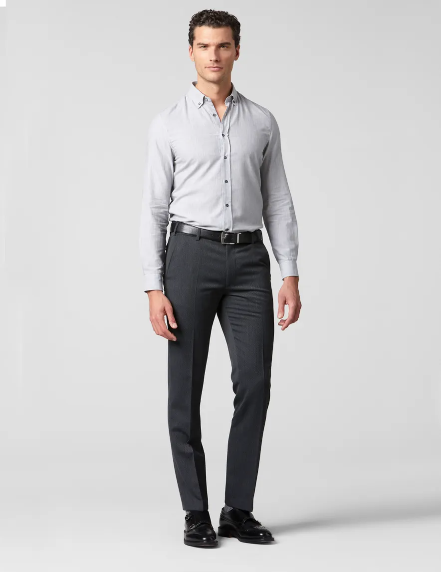 Meyer Oslo wollen pantalon grijs