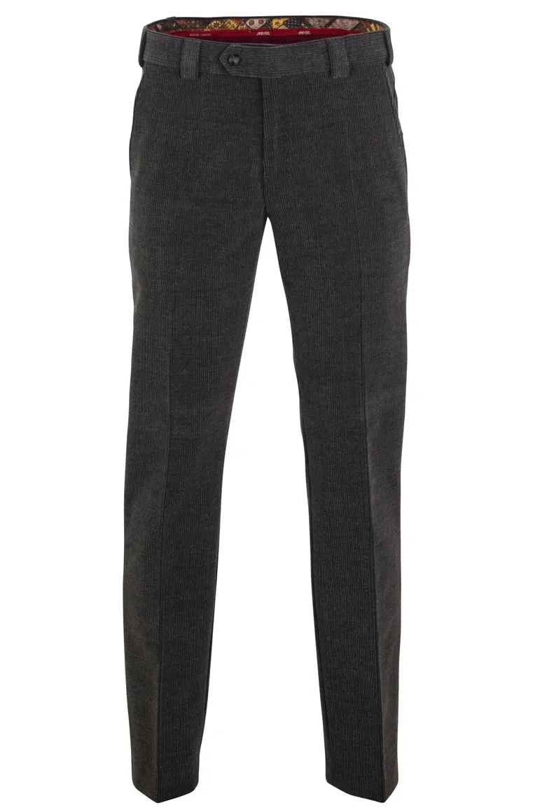 Meyer pantalon Roma donkergrijs wolcord