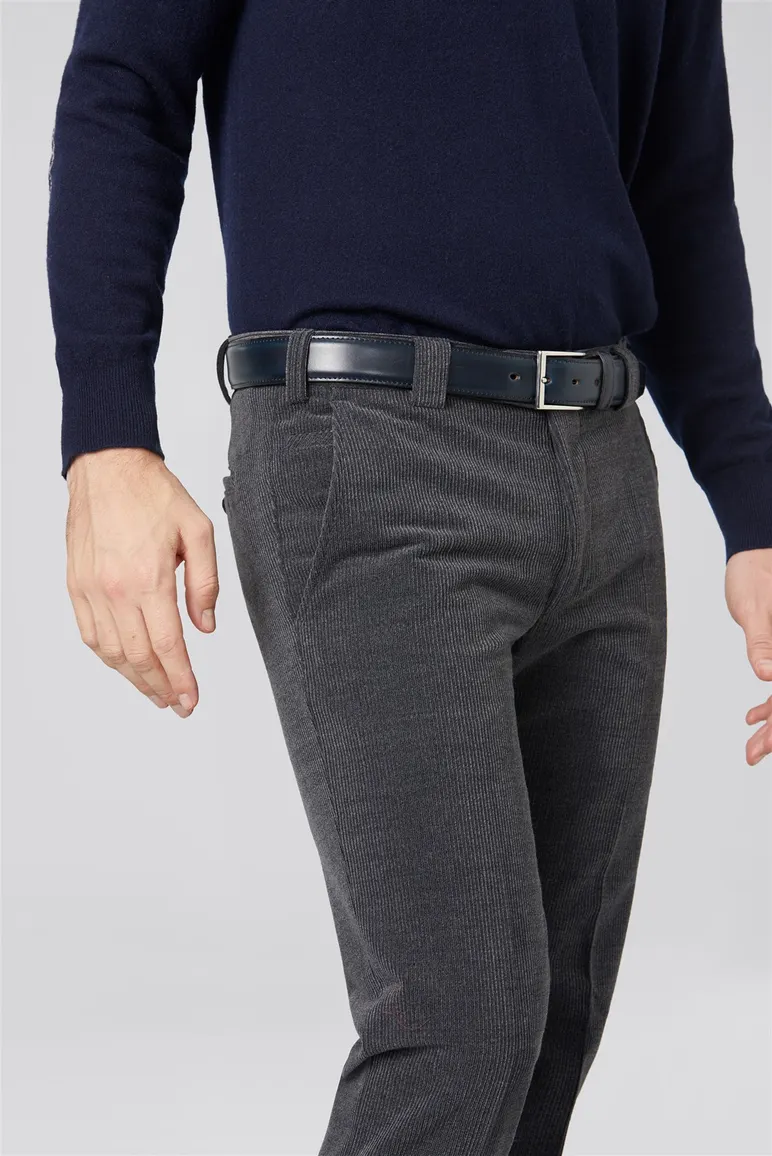 Meyer pantalon corduroy Roma donkergrijs wolcord