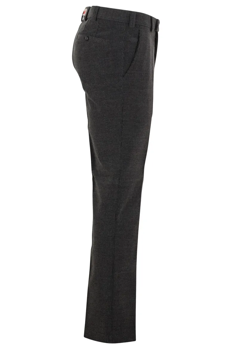 Meyer pantalon corduroy Roma donkergrijs wolcord