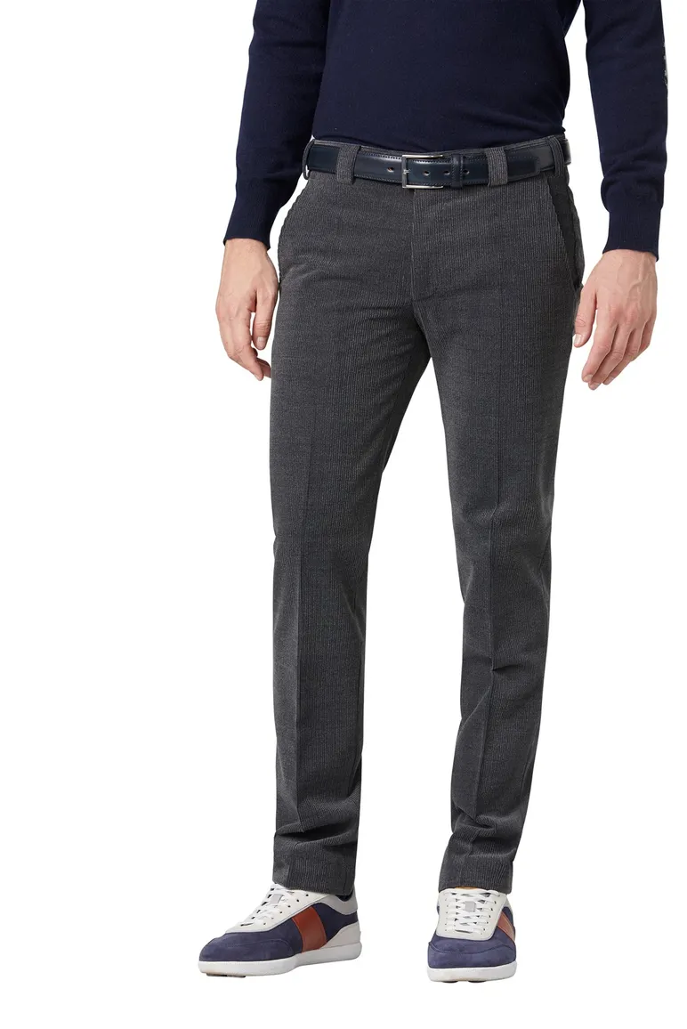 Meyer pantalon corduroy Roma donkergrijs wolcord