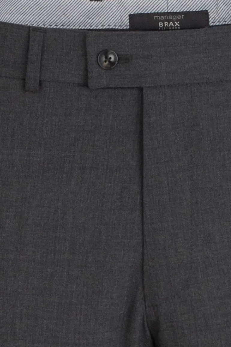 Brax pantalon Enrico antraciet wol