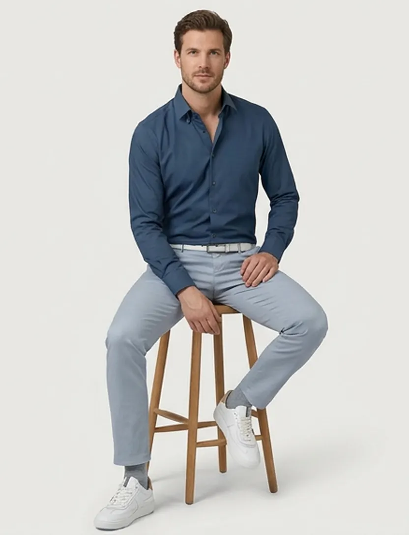 Olymp overhemd blauw Super Slim