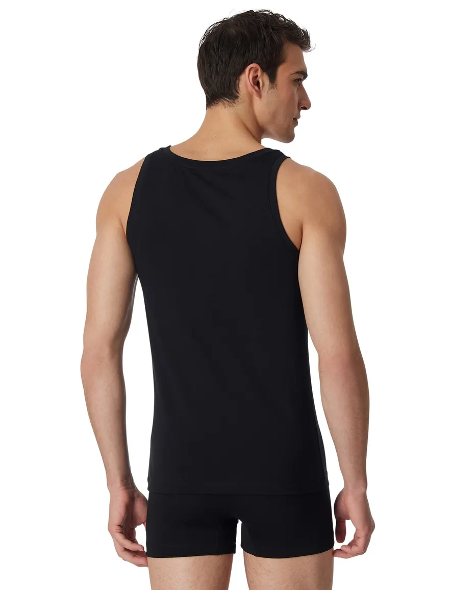 5=4 Schiesser long life cotton singlet zwart