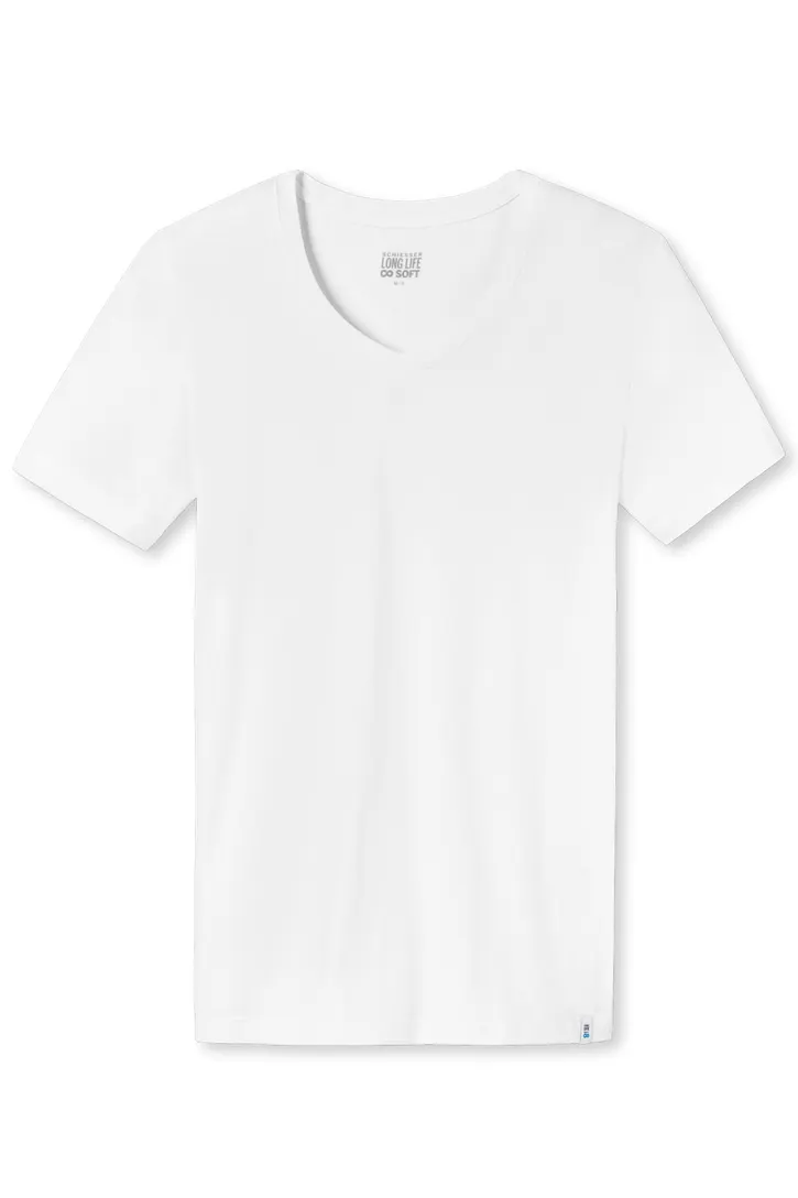 Schiesser t-shirt wit Long Life Soft
