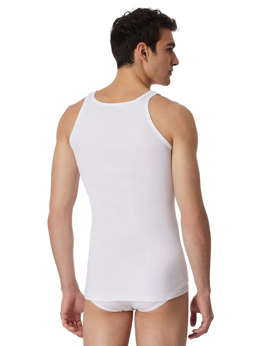 5=4 Schiesser singlet Feinripp wit 2-pack