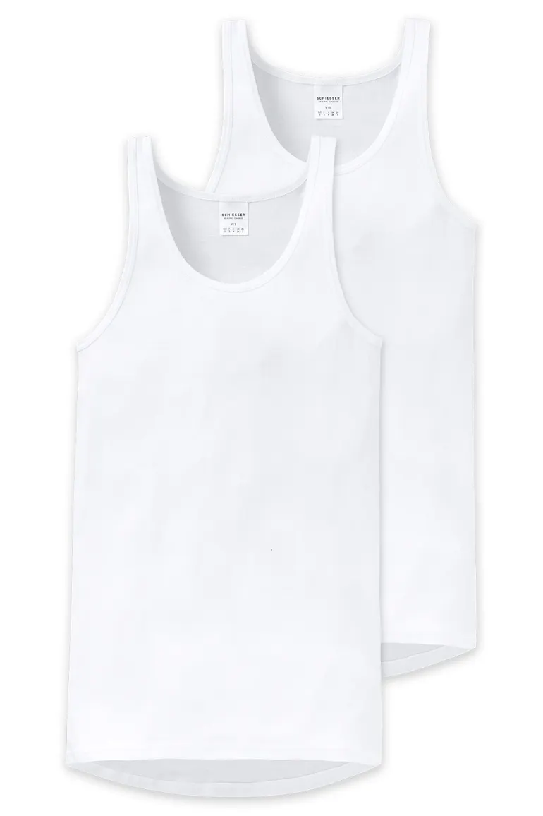 5=4 Schiesser Original classics singlet Feinripp wit 2-pack
