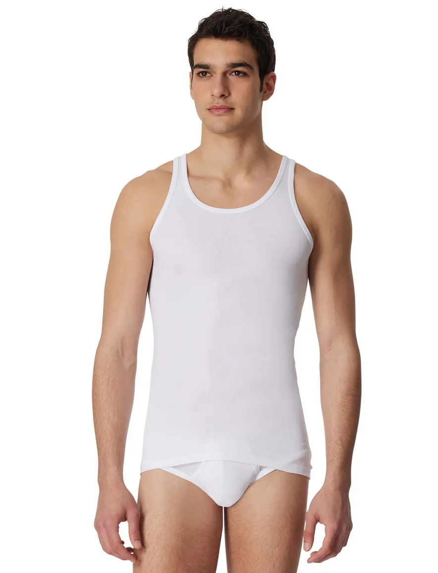 5=4 Schiesser Original classics singlet Feinripp wit 2-pack
