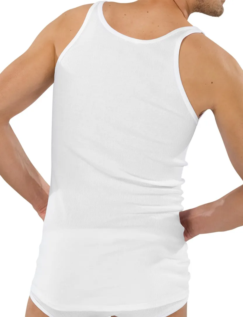 5=4 Schiesser Doppelripp singlet wit 2-pack