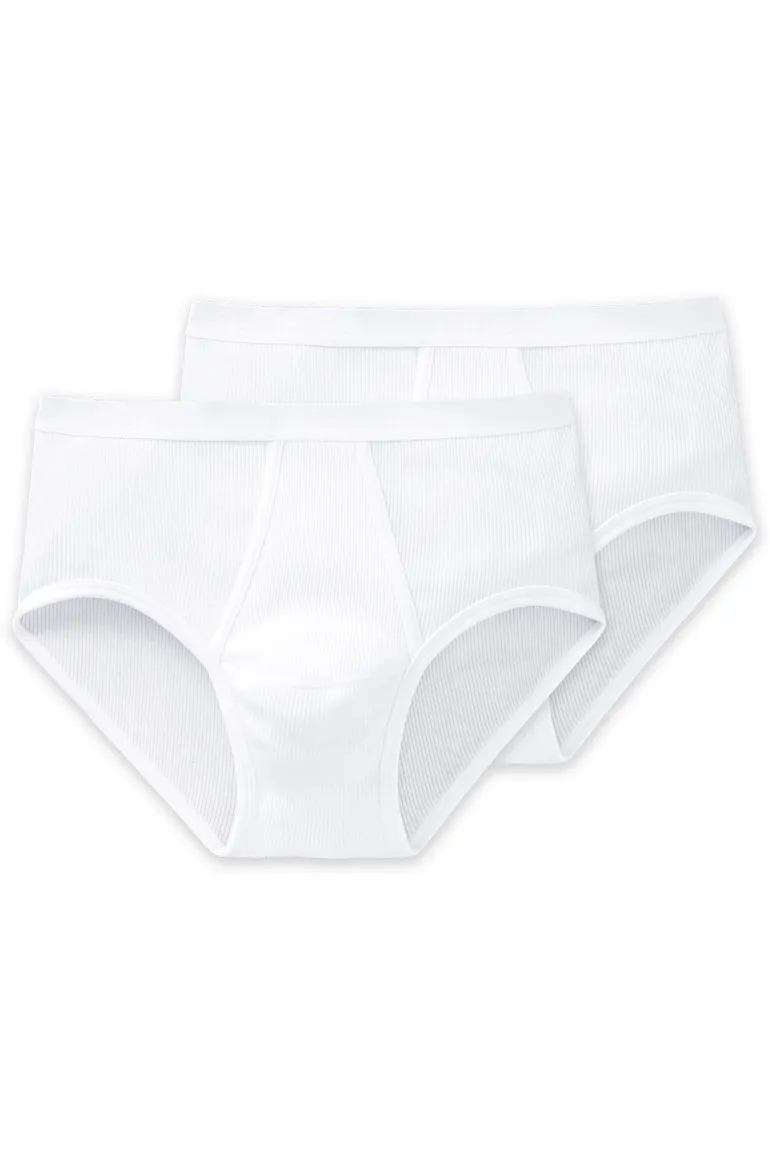 5=4 Schiesser Original slip doppelripp wit 2-pack
